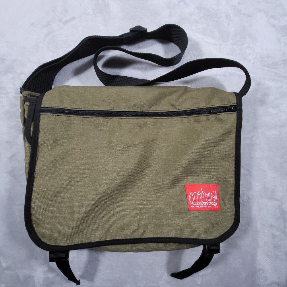 Manhattan Portage NY Messenger Bag Olive Green Cordura Shoulder Crossbody